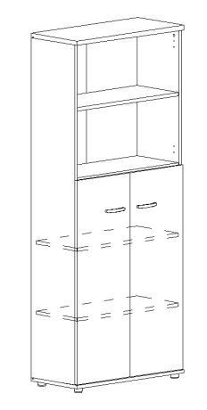 Шкаф для документов полузакрытый мокко премиум