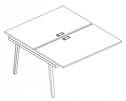Секция стола рабочей станции (2х140 мокко премиум