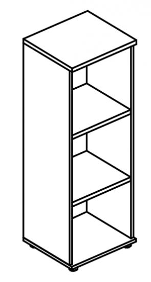 Стеллаж средний узкий (топ ДСП) вяз либерти / мокко премиум
